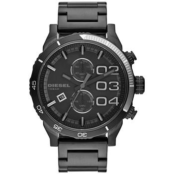 推荐Men's Chronograph Double Down 2.0 Black Ion-Plated Stainless Steel Bracelet Watch 59x48mm商品