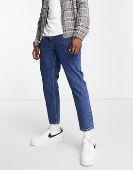 ASOS | ASOS DESIGN classic rigid jeans in mid stone wash blue商品图片,5.2折