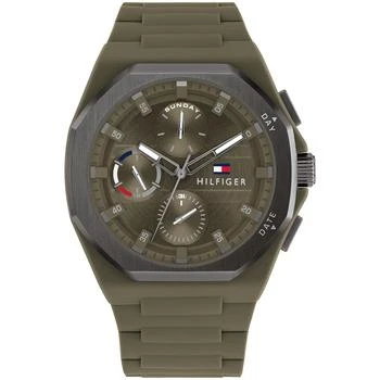 Tommy Hilfiger | Men's Multifunction Green Silicone Watch 44mm,商家Macy's,价格¥794
