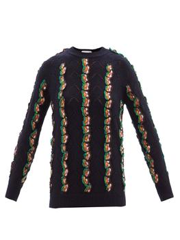 推荐Alvy floral-crochet pointelle cashmere sweater商品