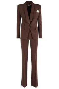 ELISABETTA FRANCHI | Single-Breasted Blazer And Flared Trouser Set,商家Premium Outlets,价格¥7931