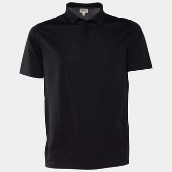 推荐Armani Collezioni Black Cotton Knit Polo T-Shirt L商品