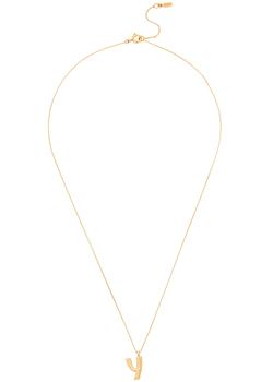 推荐Y initial 14kt gold-dipped necklace商品