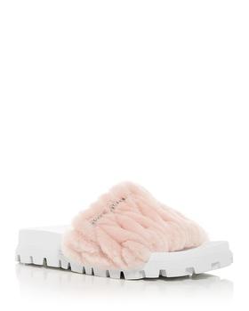 推荐Women's Matelassé Shearling Slide Sandals商品