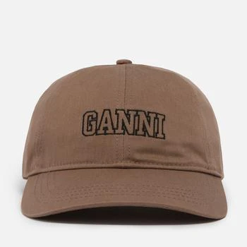 推荐Ganni Logo-Embroidered Cotton-Canvas Baseball Cap商品