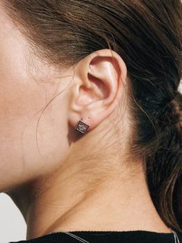 商品THE PART OF | SQ Stone Key Earrings - Aquamarine Light Blue,商家W Concept,价格¥1002图片