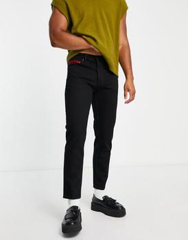 推荐HUGO 634/3 tapered fit jeans in black商品