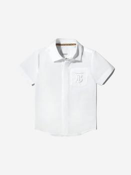 burberry短袖, Burberry | Burberry White Boys Cotton Short Sleeve Shirt商品图片 6.9折