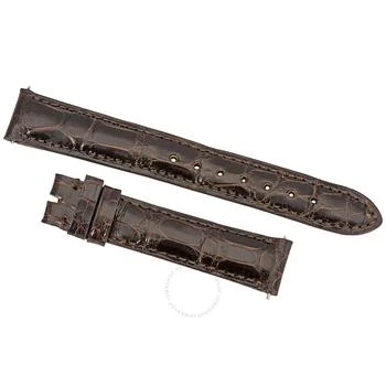 Hadley Roma | 16 MM Shiny Dark Brown Alligator Leather Strap,商家Jomashop,价格¥112