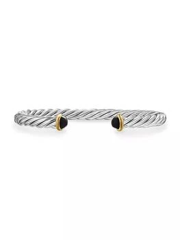 David Yurman | Cable Cuff Bracelet in Sterling Silver,商家Saks Fifth Avenue,价格¥5214