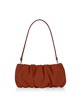 商品Bean Ruched Leather Shoulder Bag图片