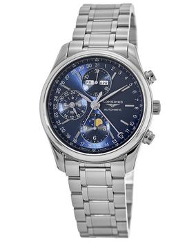 longines master, Longines | Longines Master Collection Automatic 40mm Blue Chronograph Dial Steel Men's Watch L2.673.4.92.6商品图片 6.7折