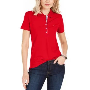 Tommy Hilfiger Women's Solid Short-Sleeve Polo Top