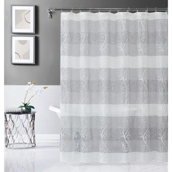 商品Dainty Home | Shower Curtain With Chenille Embroidery,商家Lord & Taylor,价格¥287图片