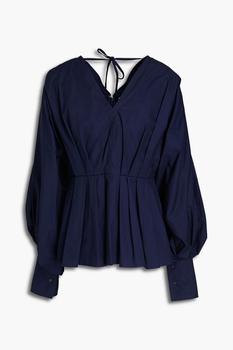 ROKSANDA, ROKSANDA | Pleated cotton-poplin peplum blouse商品图片 4.5折