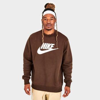 推荐Men's Nike Sportswear Club Fleece Futura Logo Crewneck Sweatshirt商品