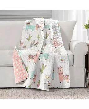 Lush Décor | Southwest Llama Cactus Throw for Kids, 60" x 50",商家Macy's,价格¥323