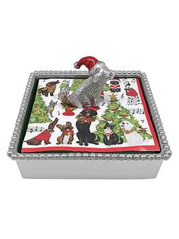 推荐Traditions Santa Hat Dog Beaded Napkin Box, Napkins & Weight Set商品