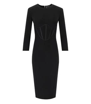 ELISABETTA FRANCHI | ELISABETTA FRANCHI  BUSTIER BLACK SHEATH DRESS,商家Baltini,价格¥3263