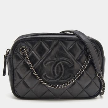 [二手商品] Chanel | Chanel Black Quilted Leather CC Ballerine Camera Bag商品图片,8.9折, 满1件减$100, 满减
