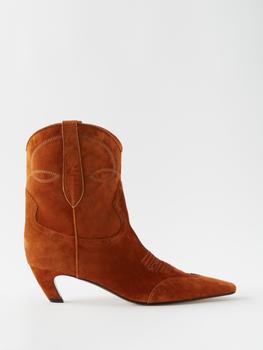 推荐Dallas pointed-toe suede boots商品