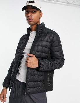 Calvin Klein | Calvin Klein   lightweight hooded puffer jacket in black商品图片,8.4折×额外9.5折, 额外九五折