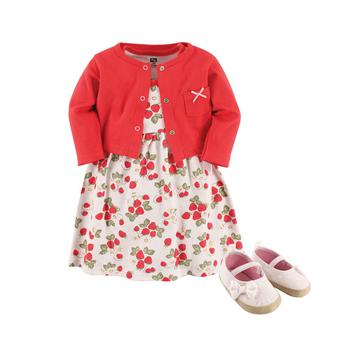 商品Dress, Cardigan and Shoes, 3-Piece Set, 0-18 Months,商家Macy's,价格¥168图片