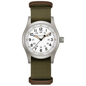 Hamilton | Men's Swiss Mechanical Khaki Field Green Nato Strap Watch 38mm商品图片,