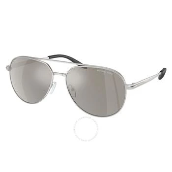 Michael Kors Highlands Silver Mirrored Pilot Men's Sunglasses MK1142 10036G 60