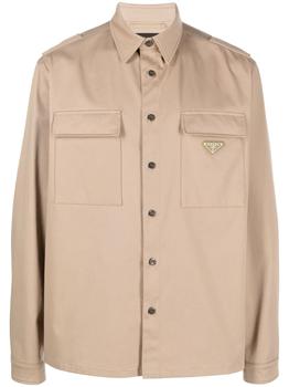 Prada | PRADA logo long-sleeve shirt商品图片,