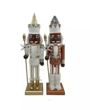 Santa's Workshop | 15" Gold-Tone Nutcracker, Set of 2,商家Macy's,价格¥539
