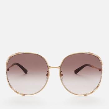 推荐Gucci Women's Oversizsed Metal Frame Sunglasses商品