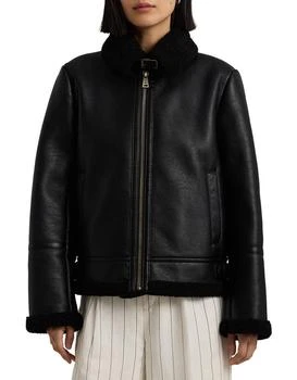 Ralph Lauren | Faux Leather & Faux Shearling Bomber Jacket,商家Nordstrom,价格¥1494