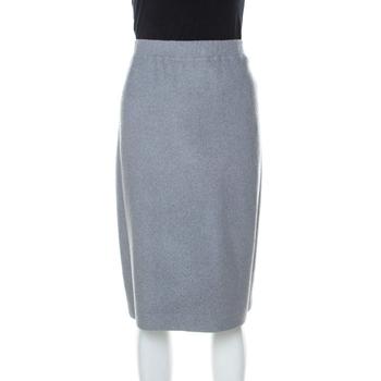 [二手商品] St. John | St. John Grey Knitted Elasticized Waistband Skirt XL商品图片,4.4折, 满$700享9折, 满折