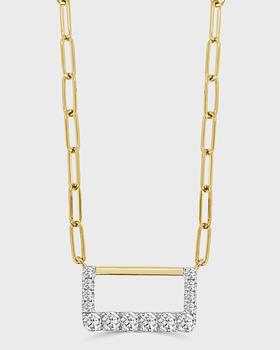 商品Frederic Sage | Small Rectangular Shape Diamond Pendant Necklace,商家Neiman Marcus,价格¥27535图片