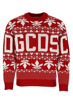 GCDS | GCDS Christmas Logo Intarsia Crewneck Sweater 4.7折