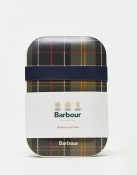 商品Barbour bamboo check print lunch box and cutley set in multi,商家ASOS,价格¥167图片