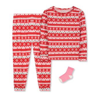 商品Max & Olivia | Toddler Girls Pajamas with Matching Socks, 3 Piece Set,商家Macy's,价格¥113图片