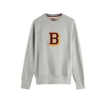 baracuta真假, Baracuta | Baracuta Crew Neck Varsity Sweater - Grey商品图片 5折