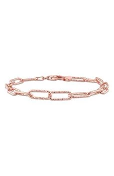 DELMAR | 18K Rose Gold Plated Sterling Silver Paperclip Chain Bracelet,商家Nordstrom Rack,价格¥485