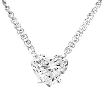 Pompeii3 | Certified 3Ct Heart Solitaire Diamond Pendant Necklace 14k Gold Lab Grown,商家Premium Outlets,价格¥18082