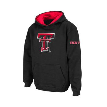 推荐Boys Youth Black Texas Tech Red Raiders Big Logo Pullover Hoodie商品