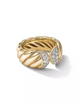 David Yurman | Sculpted Cable Ring in 18K Yellow Gold,商家Saks Fifth Avenue,价格¥36006