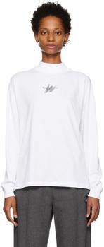 We11done | White High Neck Long Sleeve T-Shirt商品图片,3折
