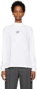 We11done | White High Neck Long Sleeve T-Shirt 2.5折, 独家减免邮费