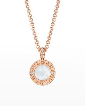 bvlgari项链, BVLGARI | BVLGARI BVLGARI Pink Gold Mother-of-Pearl and Onyx Necklace商品图片 