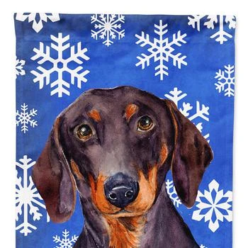 Caroline's Treasures | 11" x 15 1/2" Polyester Dachshund Winter Snowflakes Holiday Garden Flag 2-Sided 2-Ply,商家Verishop,价格¥128