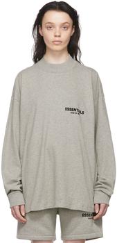 Essentials品牌, 商品灰色纯棉长袖T恤  女, 价格¥277图片