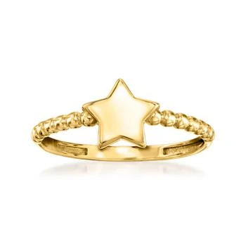 RS Pure | RS Pure by Ross-Simons 14kt Yellow Gold Beaded Star Ring,商家Premium Outlets,价格¥1083