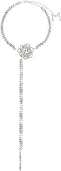 推荐Silver Crystal Flower Chain Choker商品